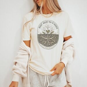 Roots Go Deeper Botanical Graphic Tee Whimsical Nature Art